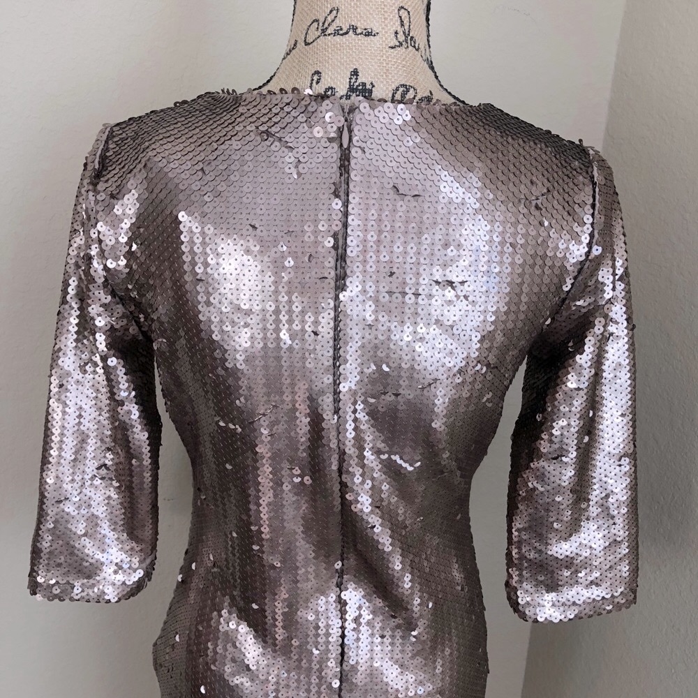 BB Dakota Gold All Over Sequin Party Dress M - Picture 7 of 9